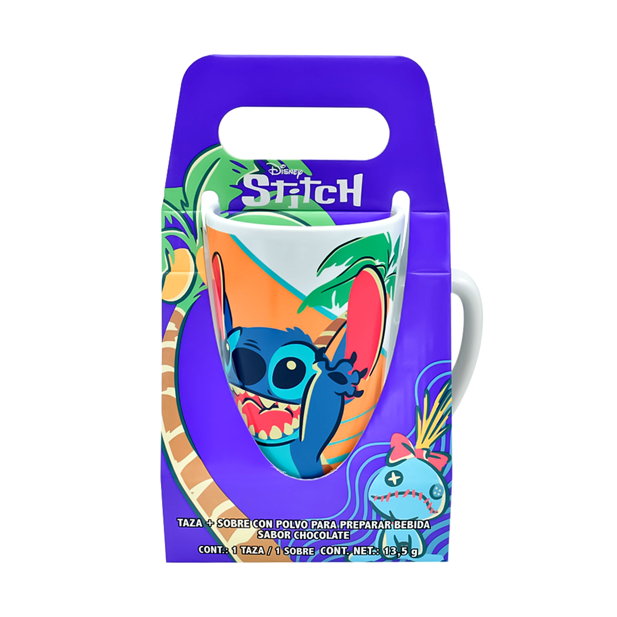 Taza Alta Cerámica, 700ml Diseño De Stitch / Disney - Cimarrón