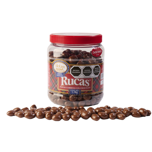 Pasas con Chocolate con leche, RUCAS Vitrolero 1.1kg | McKim - Cimarrón