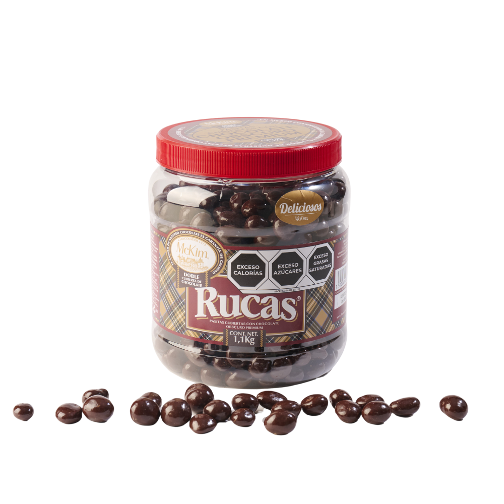 Pasas con Chocolate Obscuro, RUCAS Vitrolero 1.1kg | McKim - Cimarrón