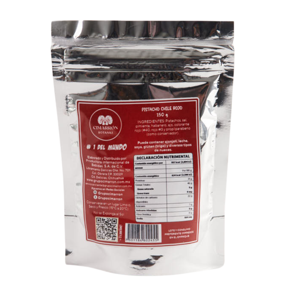 Pistachos chile rojo 150g - Premium Nueces y Semillas y mucho más en Cimarrón.Shop - $159! Envío gratis