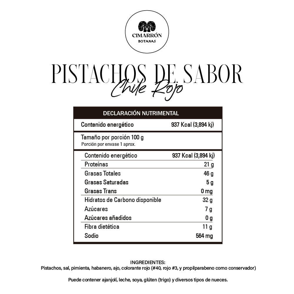 Pistachos chile rojo 150g - Premium Nueces y Semillas y mucho más en Cimarrón.Shop - $159! Envío gratis