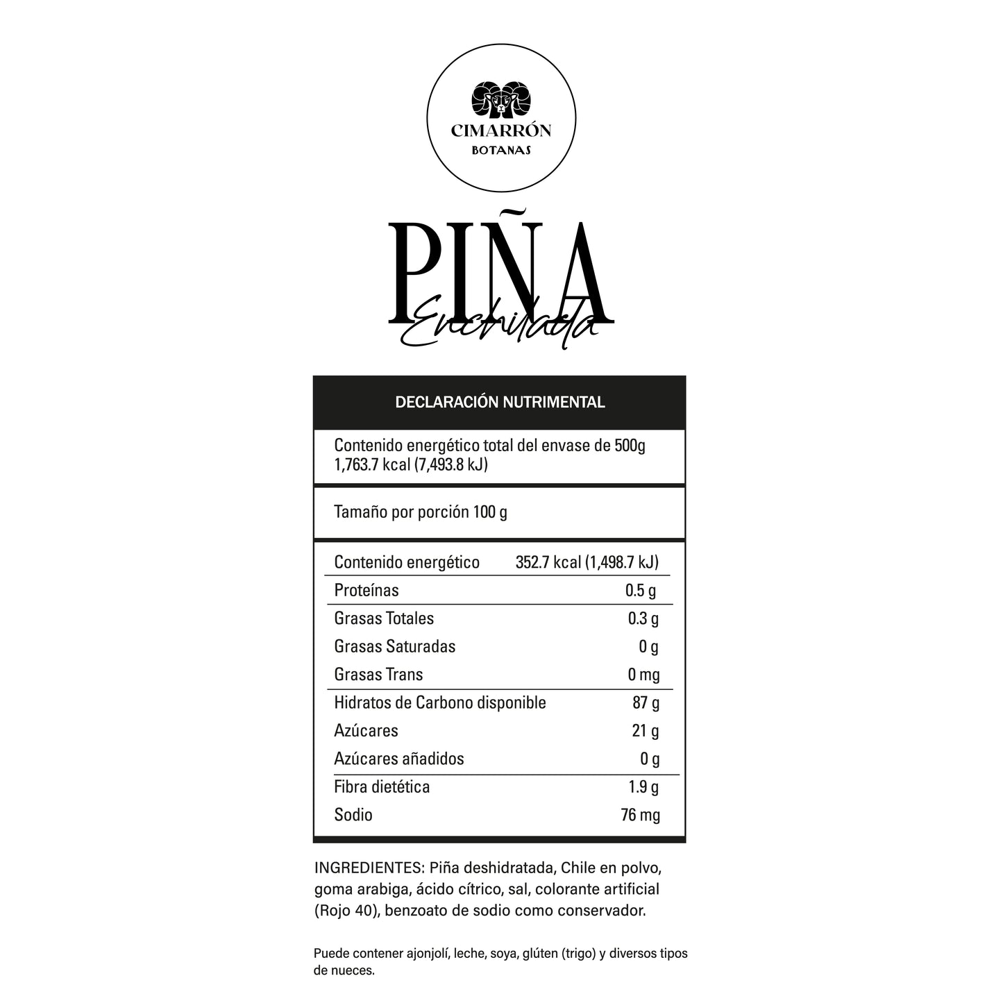 Piña enchilada 1kg - Premium Enchilados y mucho más en Cimarrón.Shop - $359! Envío gratis