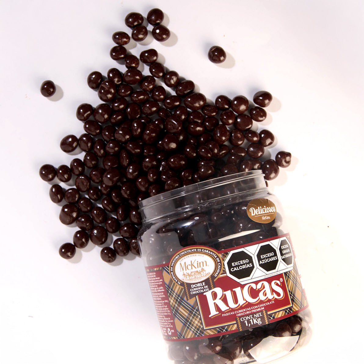 Pasas con Chocolate Obscuro, RUCAS Vitrolero 1.1kg | McKim - Cimarrón
