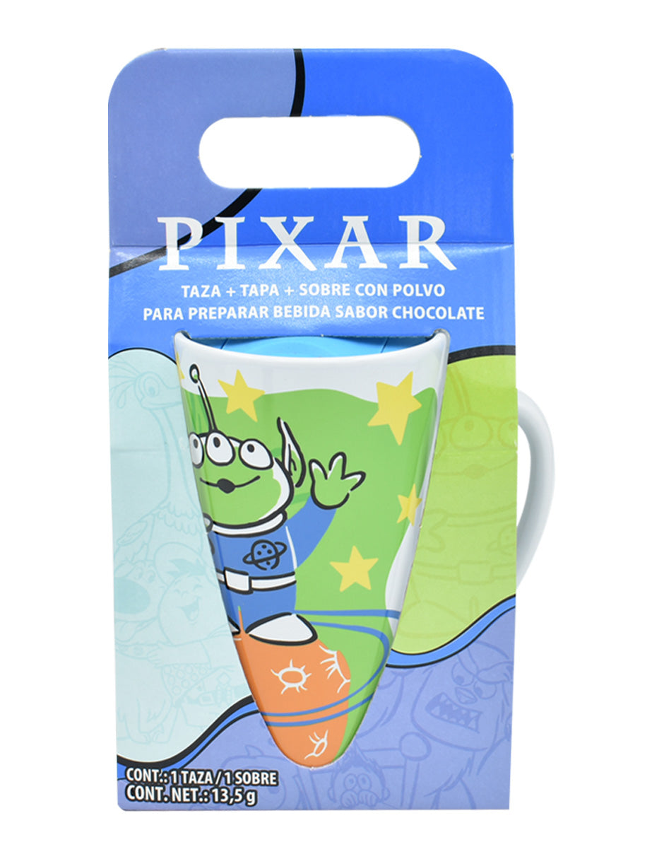 Taza Alta Cerámica Con Tapa, 400 Ml Varios Diseños Disney, UP, Toy Story, Monsters, Inc.