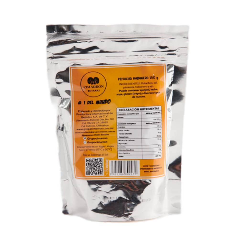 Pistacho chile habanero, 150g - Premium Nueces y Semillas y mucho más en Cimarrón.Shop - $159! Envío gratis