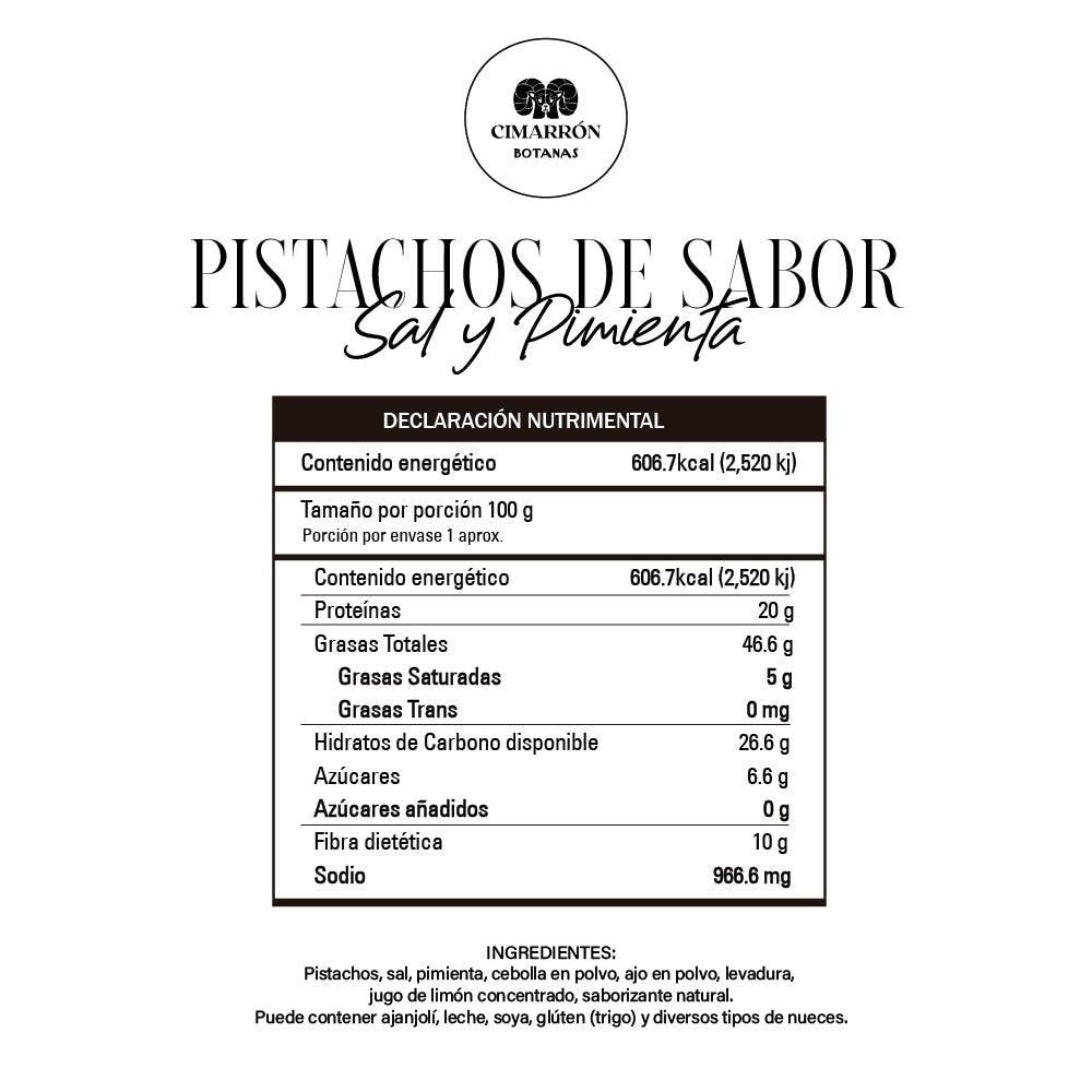 Pistachos sal y pimienta 150g - Premium Nueces y Semillas y mucho más en Cimarrón.Shop - $159! Envío gratis