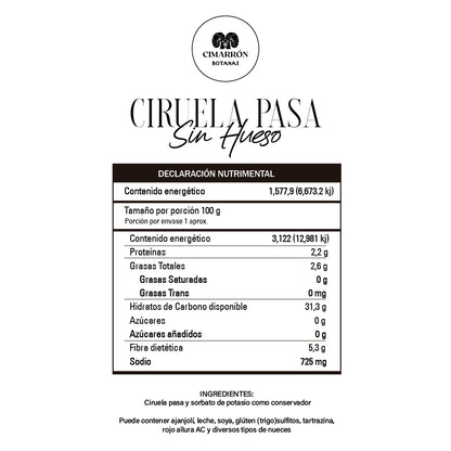 Ciruela pasa sin hueso - Premium Frutos secos y mucho más en Cimarrón.Shop - $149! Envío gratis
